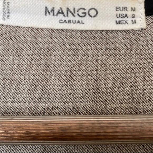 MNG Grey Herringbone Belted Dress Sz S - Picture 2 of 3